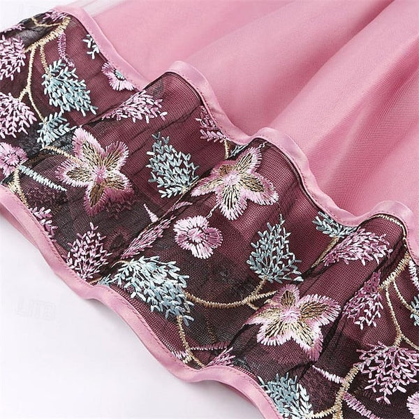 Dress Girls' Girl Flower Party Sleeveless 3D FashionChic