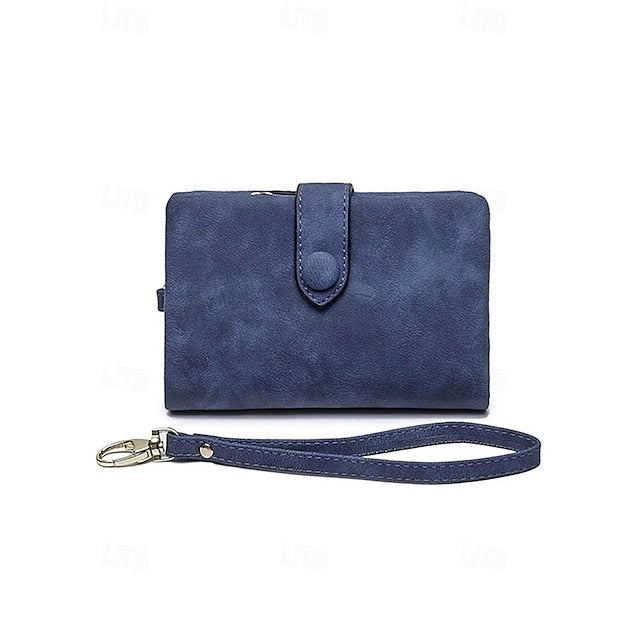 with Leather Women's Wrist Strap Faux Pink Wallet – FashionChic