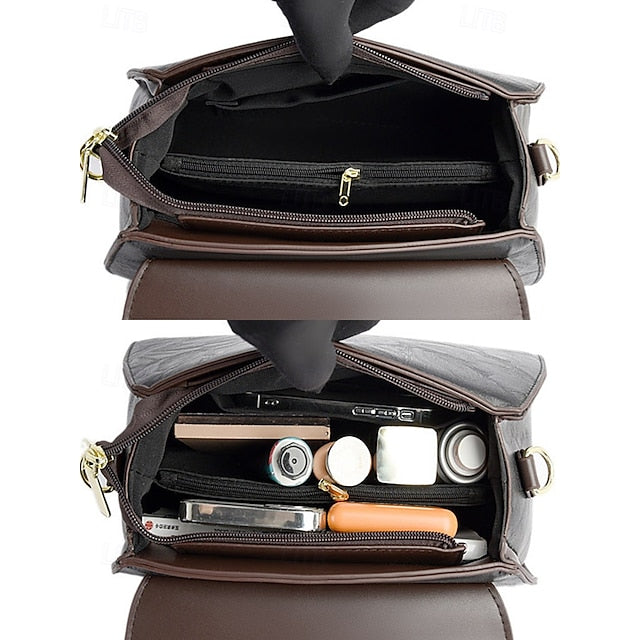 Floral – Faux Vintage Engraved Handbag Leather Women's FashionChic