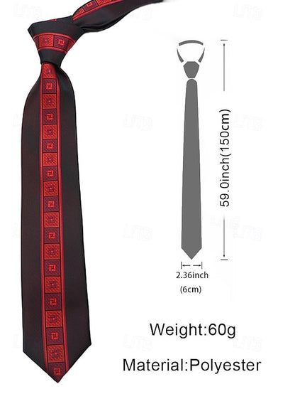 with Necktie Pattern Classic Polyester Men's FashionChic