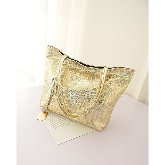 Shoulder Leather Tote Women's Nylon PU Bag Outdoor FashionChic