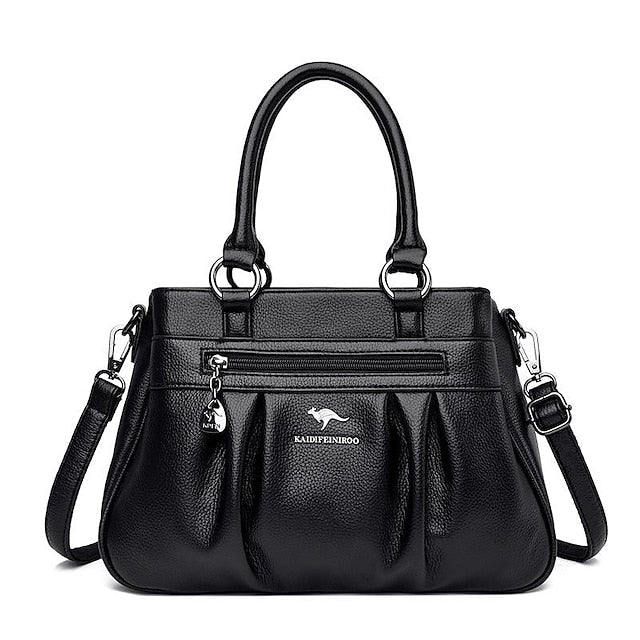 PU Women's Leather Daily Handbag Holiday Boston Bag Zipper FashionChic