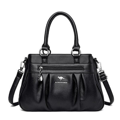 PU Women's Leather Daily Handbag Holiday Boston Bag Zipper FashionChic