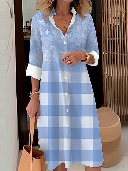 Women's Midi Dress Shirt Dress Casual Dress Midi Dress