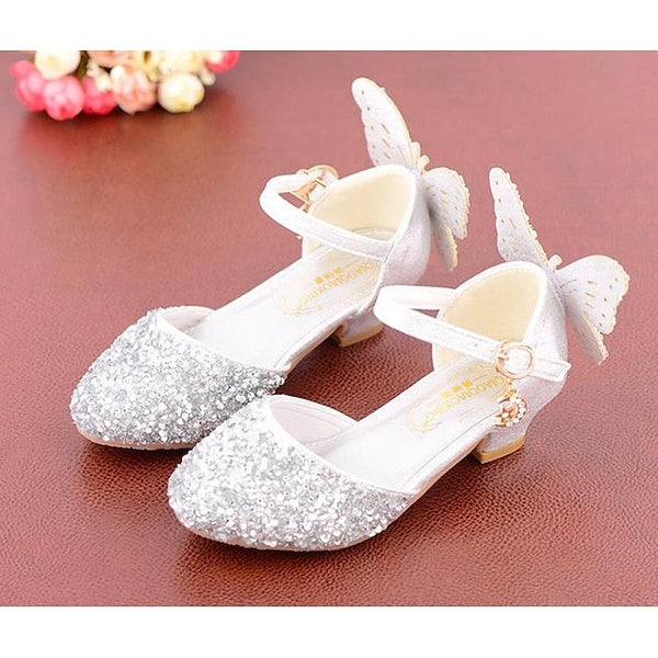 Ballet Sparkling – Girls' Butterfly-Embellished Flats FashionChic