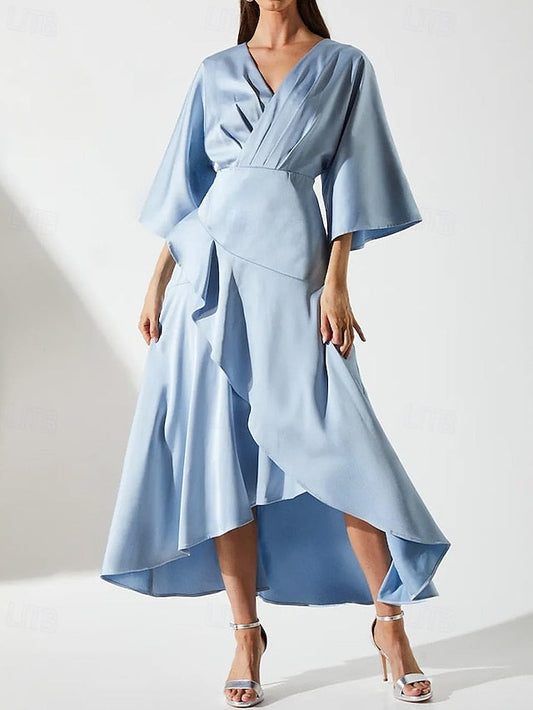 Dress Elegant Bride Luxurious the Mother of Simple SkyA-Line V FashionChic