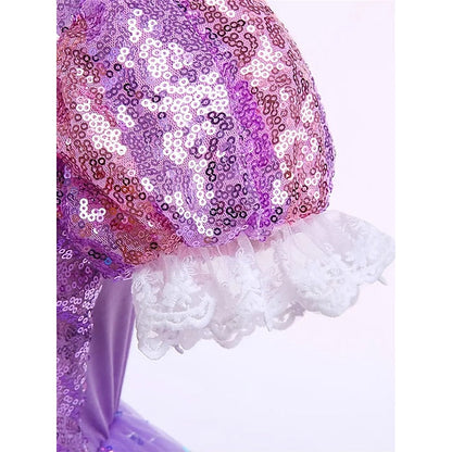 Rapunzel Fairytale Princess Flower Theme Sofia Girl Dress Party FashionChic