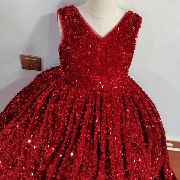 Dress Colored Girls' Girl Sleeveless Solid Flower 3D FashionChic