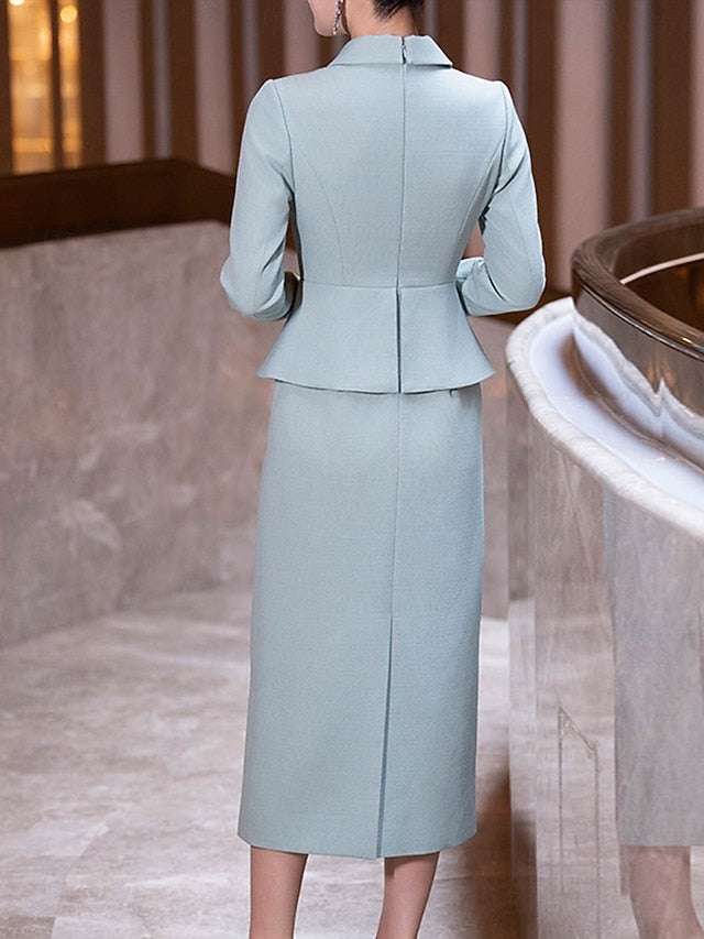 Column Elegant Mother Shirt the Sheath Dress / Bride Vintage of FashionChic