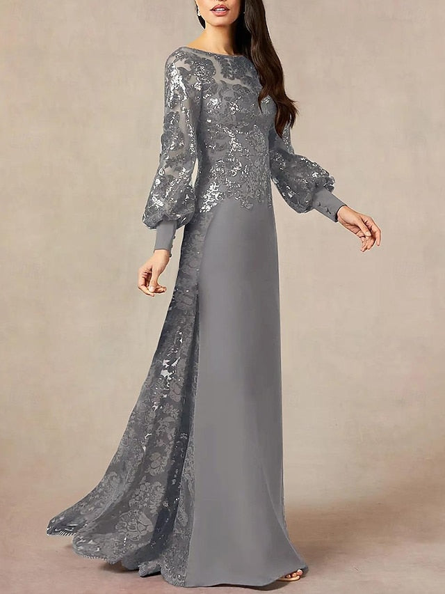 Elegant Mother of A-Line Bride Formal Guest Dress the Wedding FashionChic
