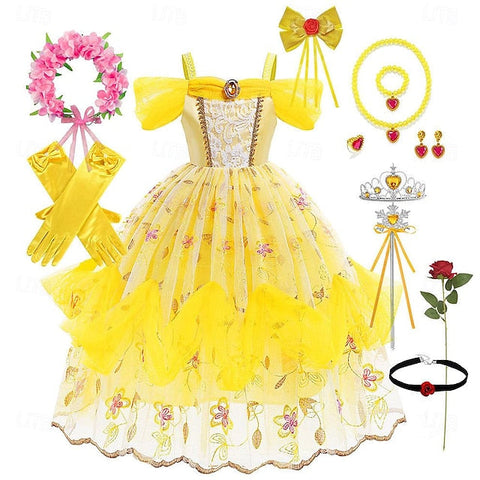 Belle Beauty and Princess the Girl Flower Beast Dress Cute FashionChic