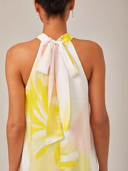 Super loose A-line summer vacation halter dress