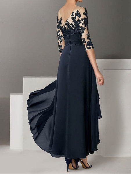 Wedding Elegant Cocktail Asymmetrical Guest Dress A-Line Dresses FashionChic