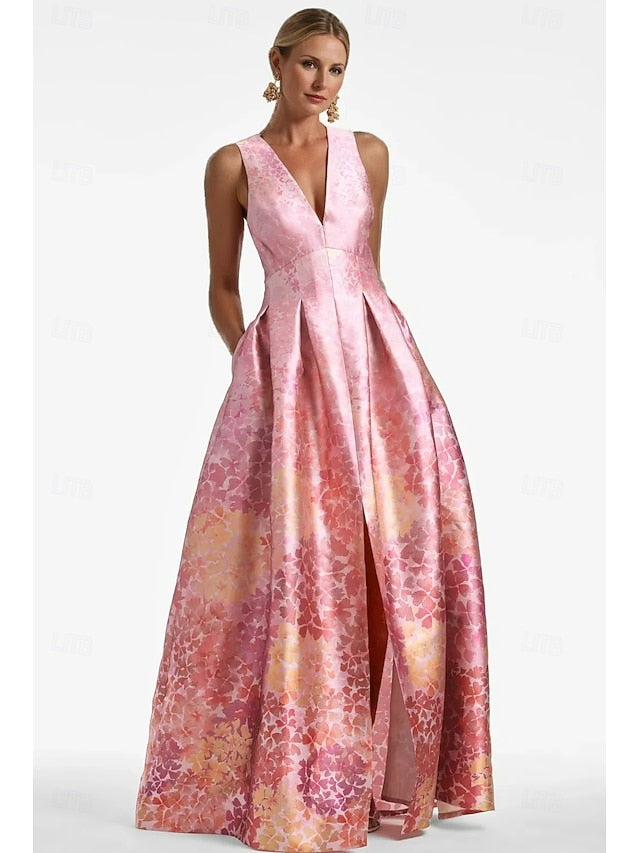 High A-Line Wedding Split Evening Gown Dress Beach Formal FashionChic