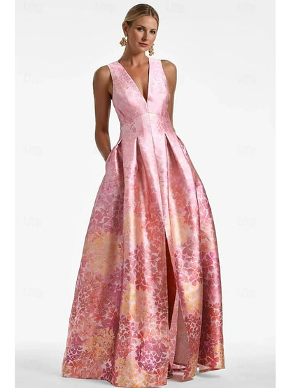 High A-Line Wedding Split Evening Gown Dress Beach Formal FashionChic