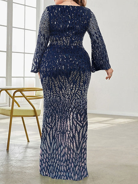 Curve Plus of the Party V Bride Mother Size Dress Elegant FashionChic