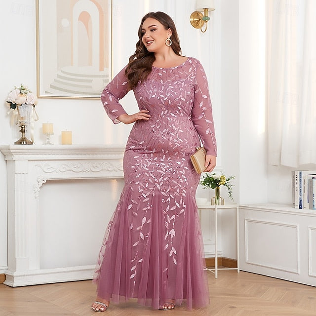 / Floor Mermaid Formal Sparkle Evening Dress Gown Trumpet FashionChic