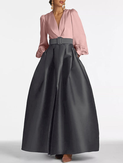 Wedding Floor High Split Gown Formal Evening A-Line Dress Guest FashionChic