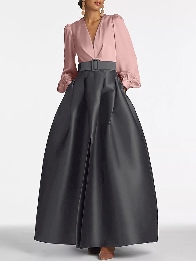 Gown High Guest Floor A-Line Dress Formal Split Wedding Evening FashionChic