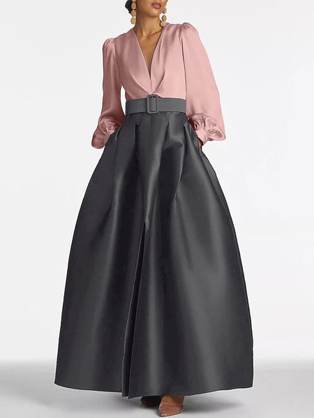 Gown High Guest Floor A-Line Dress Formal Split Wedding Evening FashionChic