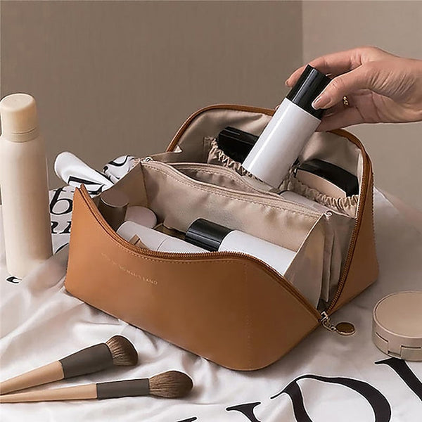 Women's Cosmetic Makeup Handbag Leather PU Bag Travel FashionChic