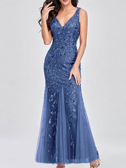 Bride V the Party Neck Dress Floor Elegant of Mother FashionChic