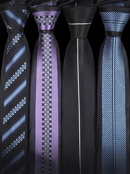 6cm Pattern - Men's Narrow Positioning Tie Stripe FashionChic