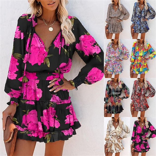 Women's Mini Dress Casual Dress Summer Dress Print Dress FashionChic