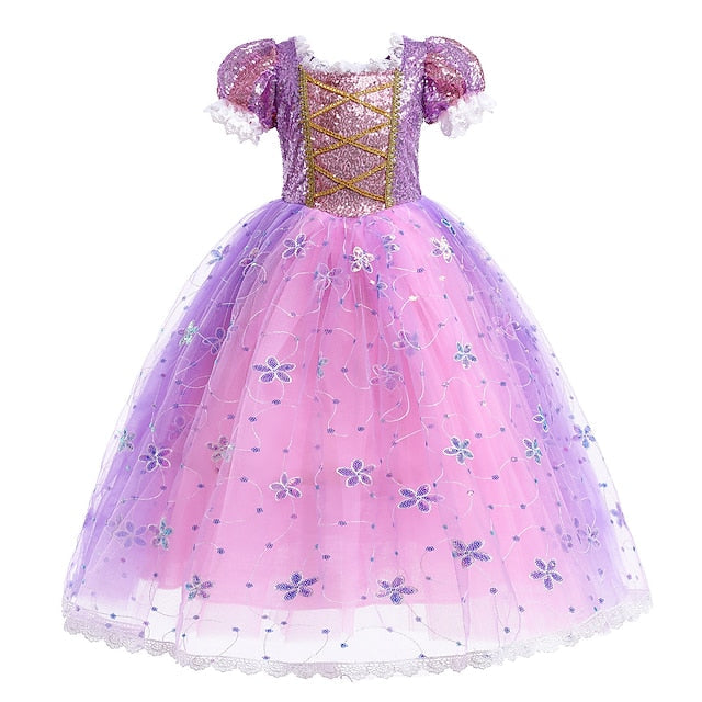 Cloak Princess Dress Cosplay Flower Girl Rapunzel FashionChic