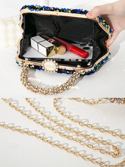 Vintage Bag Embellished Women's Sequin Evening – Clutch FashionChic