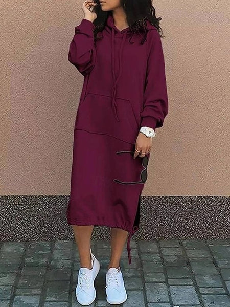 Women's Long Dress Maxi Dress Hoodie Dress Casual Dress