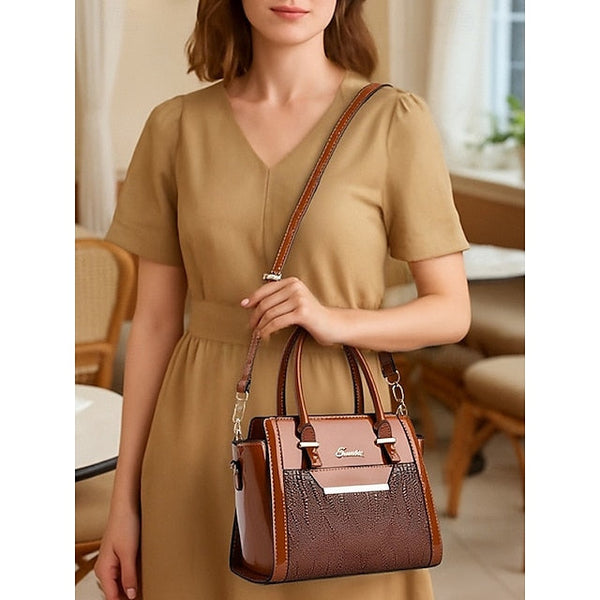 Faux Set Handbag Glossy Women's – Patent Leather FashionChic