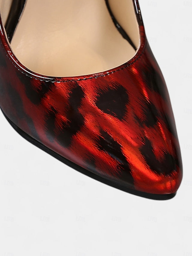 Patent Sexy Red Leopard Print Pumps – Women's Stiletto FashionChic