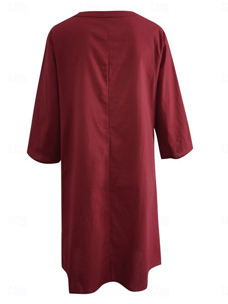 Women's Mini Dress Shift Dress Casual Daily  Cotton Linen