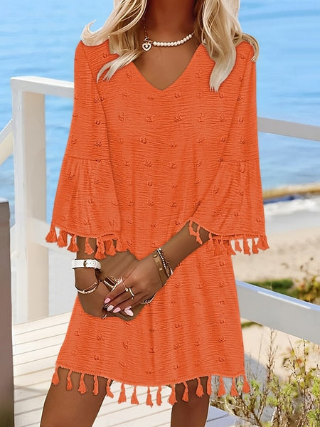 Women's Mini Dress Fringe Dress Elegant Dress Elegant Bell