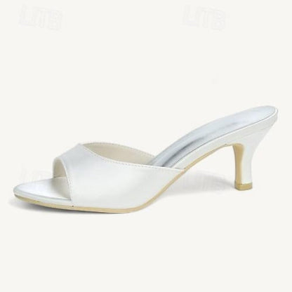 Shoes Sandals Toe Kitten Wedding Heel Women's Open FashionChic
