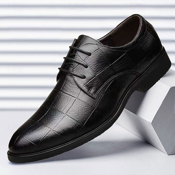 – Pattern Classic Shoes Dress Black Crocodile Men's FashionChic