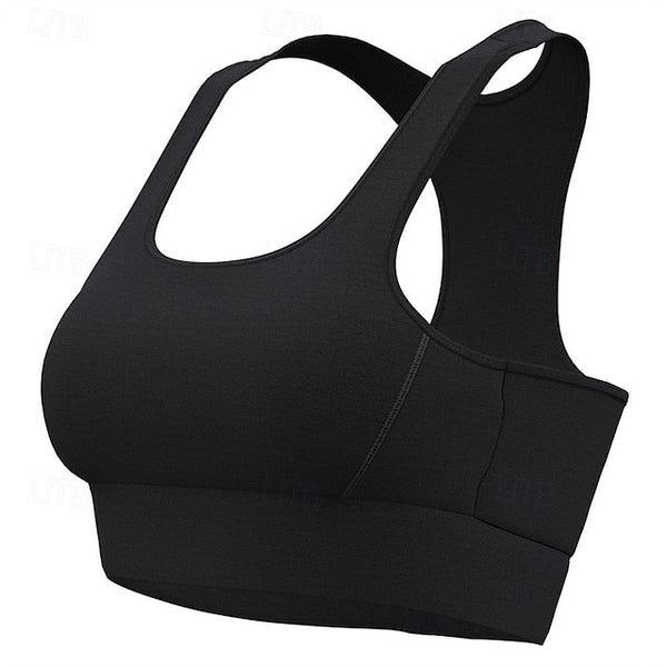 Sports Bra Hollow Mesh Back Sports Bra Fitness Yoga Vest FashionChic
