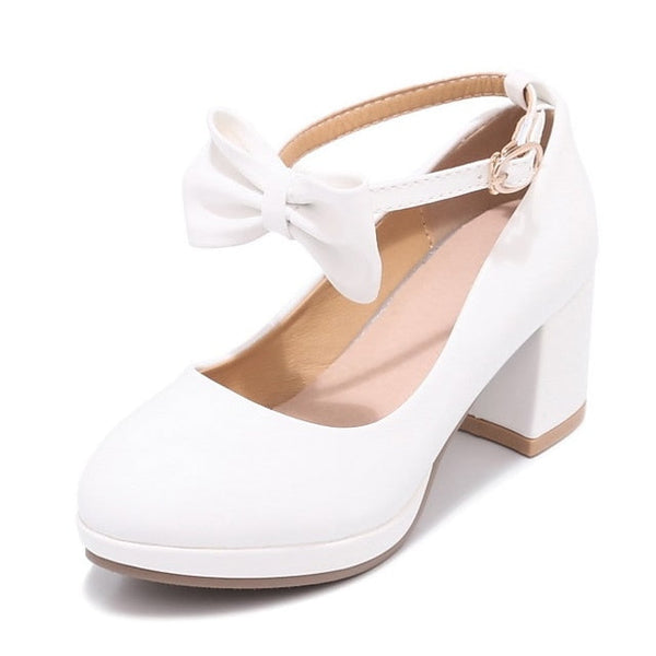 White Girls' Bow Weddings Jane for Mary - Perfect Shoes FashionChic