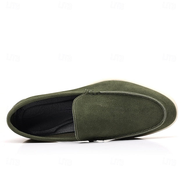 Loafers Men's Slip-On Blue Faux Light – Breathable Casual FashionChic