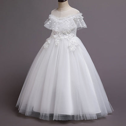 Color Girl Girls' Solid Kids Party Dress Flower FashionChic