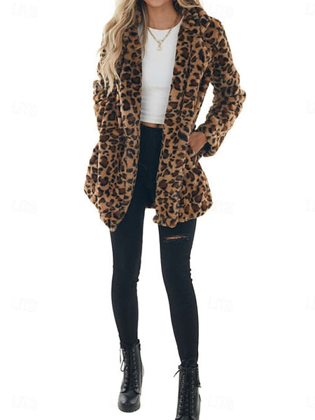 Pockets Warm Women's with Coat Winter Patchwork Breathable FashionChic