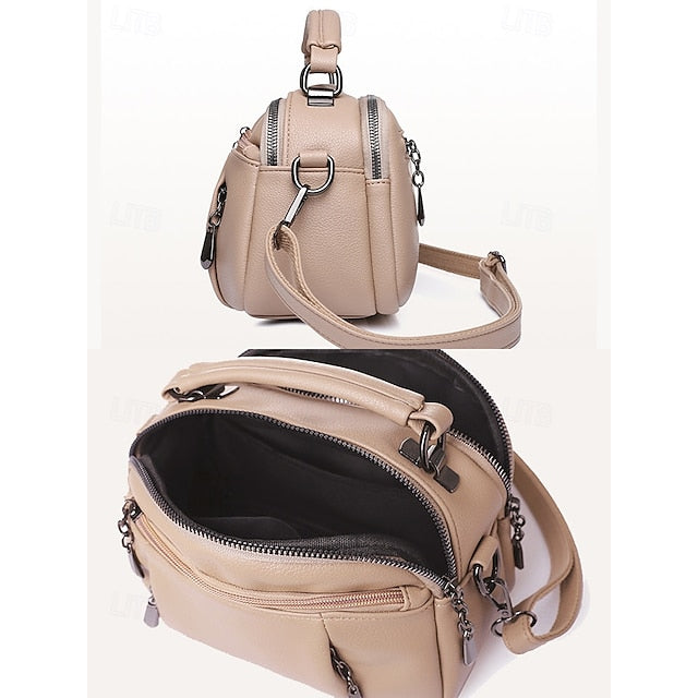 Crossbody Leather Faux Bag Women's FashionChic