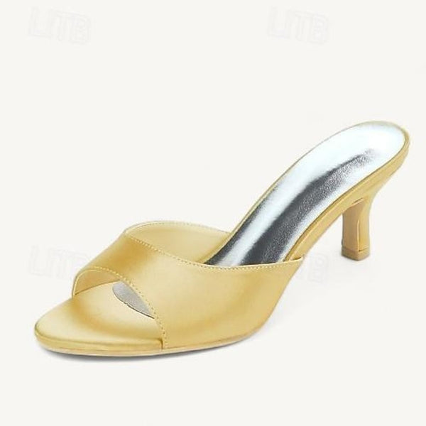 Shoes Sandals Toe Kitten Wedding Heel Women's Open FashionChic