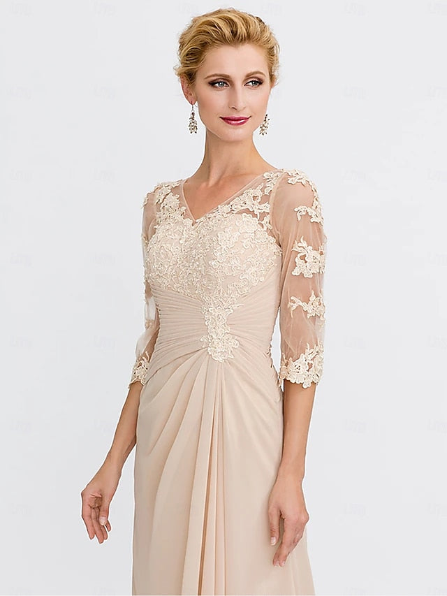 Elegant Guest Mother Dress Size Wedding Bride Plus A-Line of the FashionChic