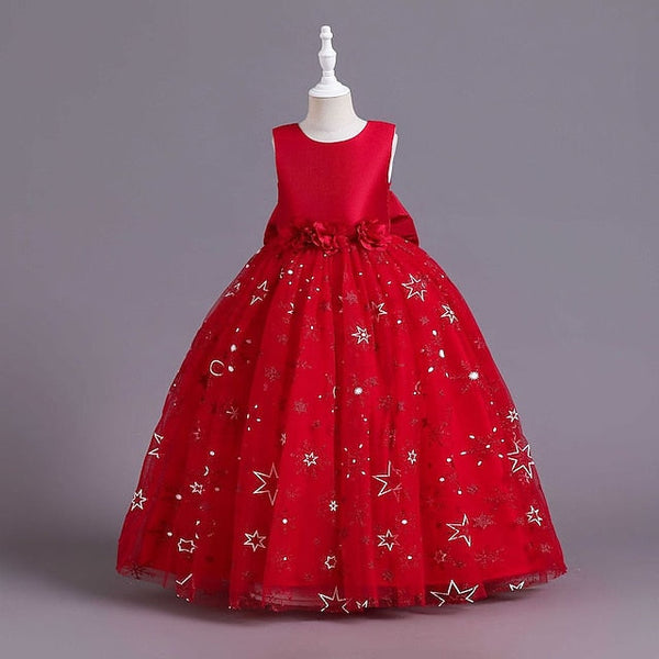Dress Party Line Flower A Wedding Girls' Kids Little FashionChic
