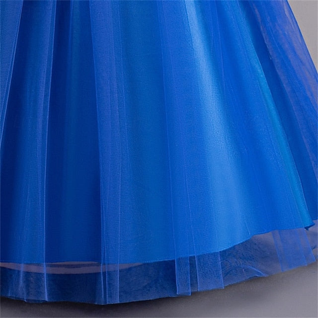 Cosplay Dress Solid Party Kids Girls' Color FashionChic