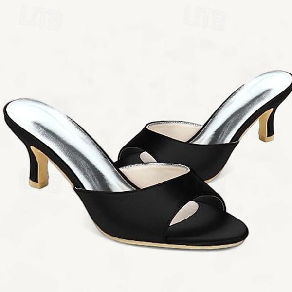 Shoes Sandals Toe Kitten Wedding Heel Women's Open FashionChic