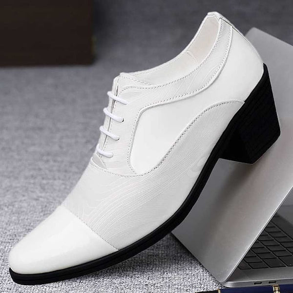 Shoes Stylish Patent Leather Men's Dress Formal – Lace-Up FashionChic