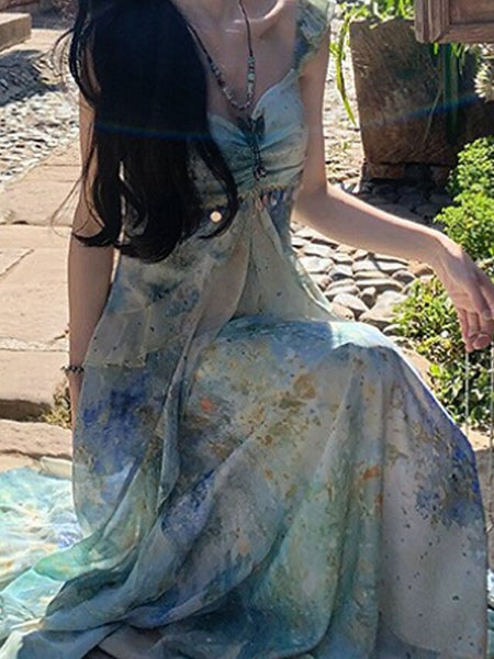 Women's Long Dress Maxi Dress Print Dress Modern Vacation FashionChic
